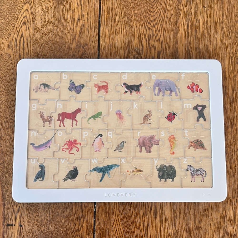 Lovevery alphabet / animal puzzle. Like new.